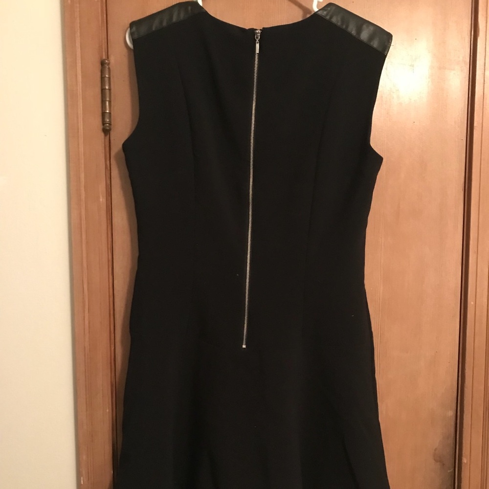 H&M sleeveless dress- faux leather trim